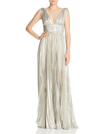 Maria Lucia Hohan Riley Pleated Metallic Gown | Bloomingdale's