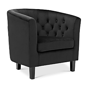 Modway Prospect Velvet Armchair In Black