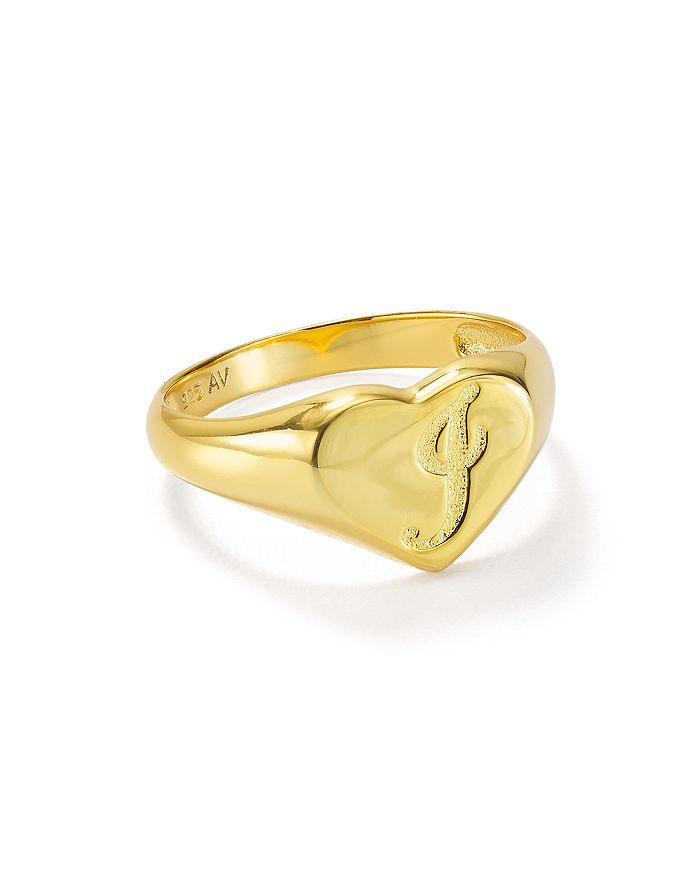 Argento Vivo Signet Ring In 18k Gold-plated Sterling Silver In J/gold