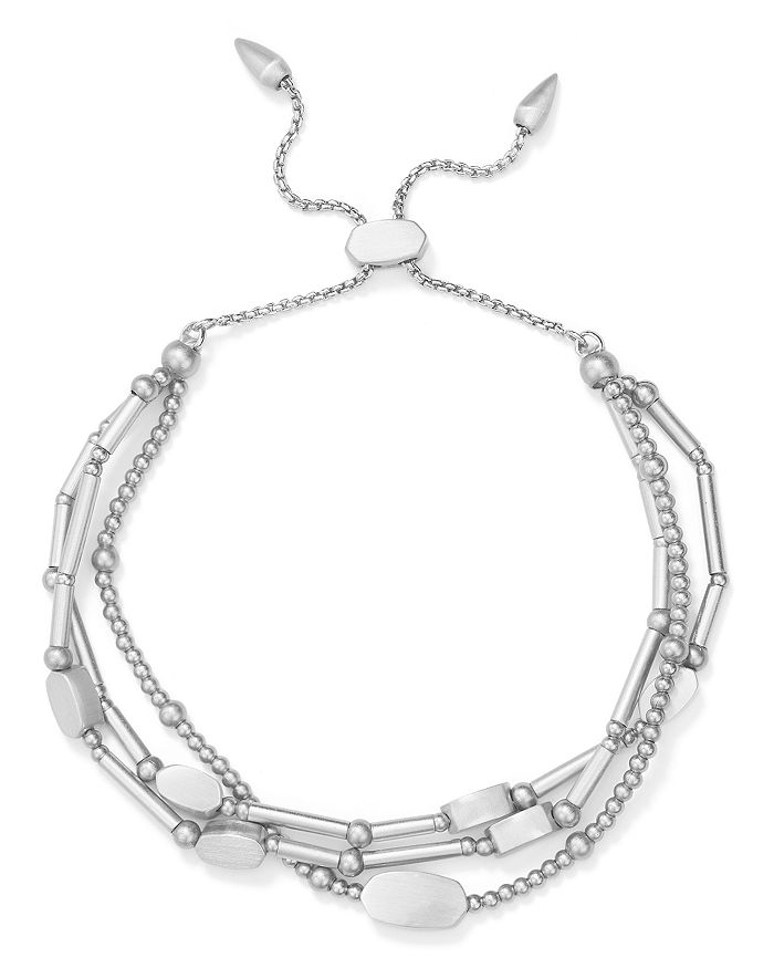 Kendra Scott Chantal Multi-strand Slider Bracelet In Silver