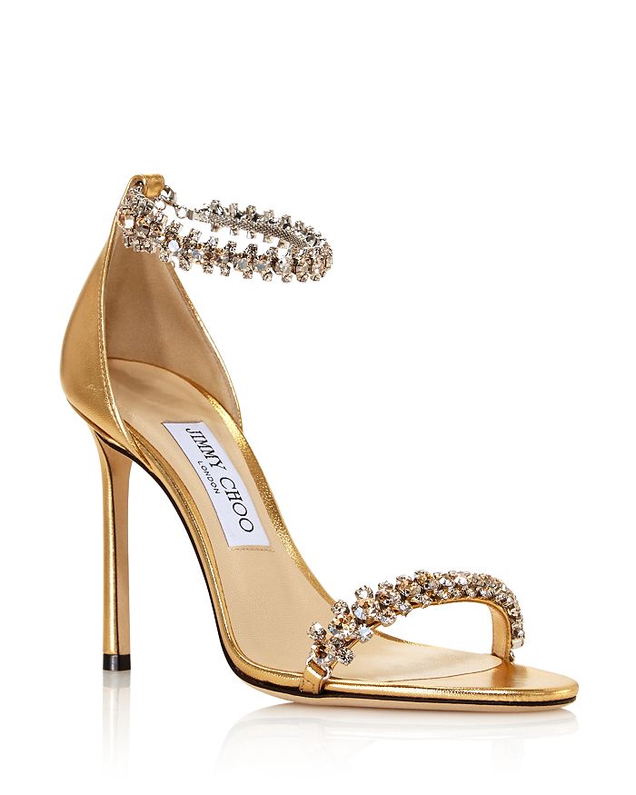 Jimmy Choo Women's Shiloh 100 Crystal Embellished High-Heel Sandals ...