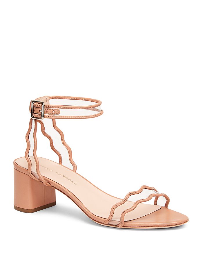 Loeffler Randall Women s Emi Scallop Leather Pvc Sandals In Coquille ModeSens