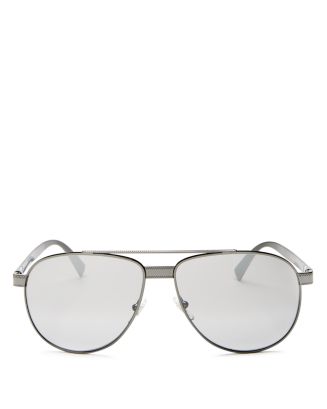 Versace Unisex Brow Bar Aviator Sunglasses, 55mm | Bloomingdale's