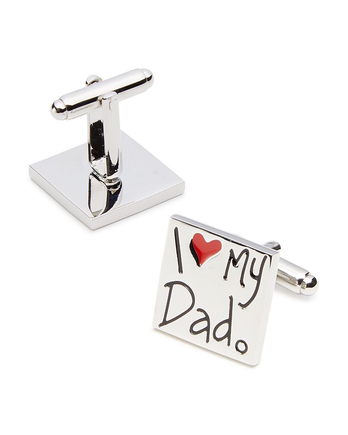 Shop Link Up I Heart My Dad Square Cufflinks In Silver