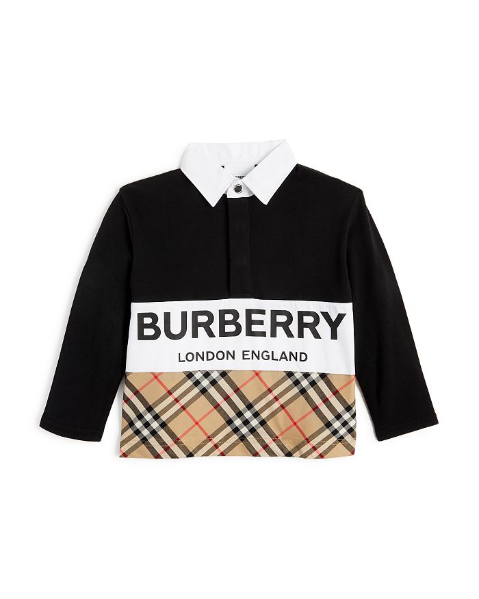 Burberry Boys' Quentin Rugby Shirt - Little Kid, Big Kid In Black