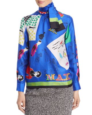 Max Mara Riccio Printed Silk Blouse | Bloomingdale's