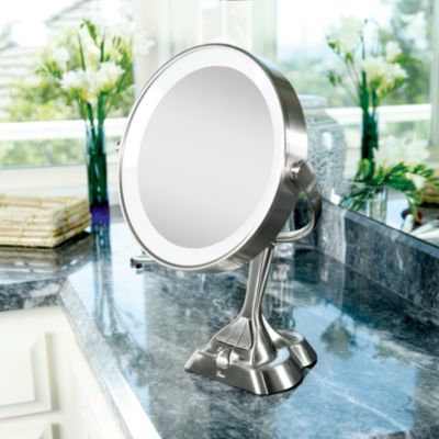 LED Variable Light Vanity Mirror with Smart Dimmer™ 1X/10X Magnification