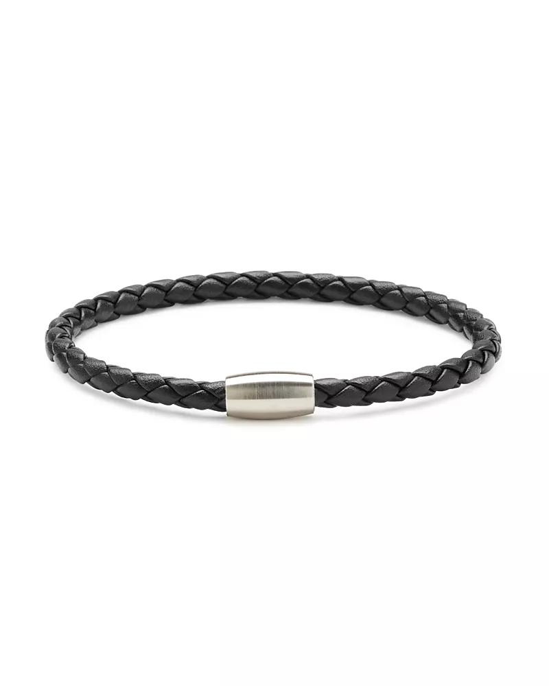 Link Up Braided Leather Cord Bracelet