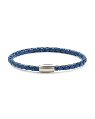 Link Up Braided Leather Cord Bracelet