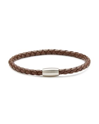 Link Up Braided Leather Cord Bracelet