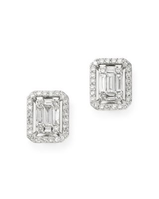 Bloomingdale's Fine Collection - Diamond Mosaic Earrings in 14K White Gold, 0.50 ct. t.w. - Exclusive