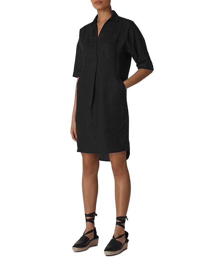 Whistles Lola Cocoon Dress In Black