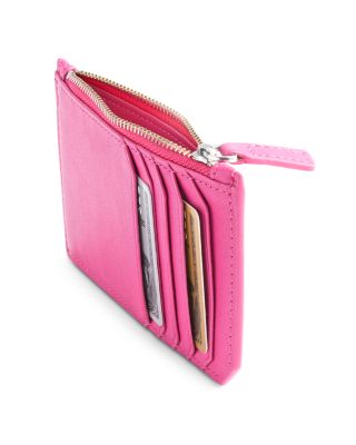 Leather Zipper Credit Card Case