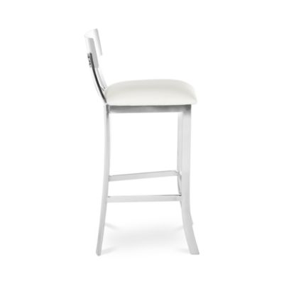 Zoey 39&amp;quot; Stainless Steel Cross Back Barstool