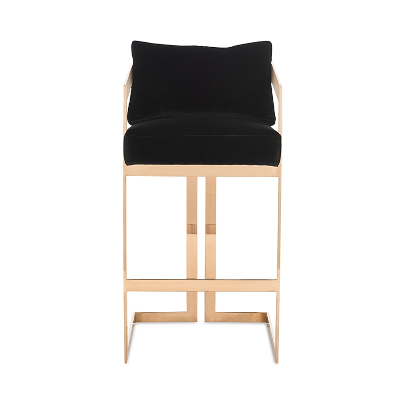 Safavieh Taraji Velvet Barstool In Giotto Black