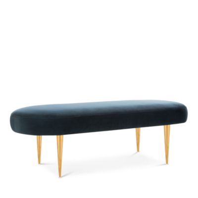 Corinne Velvet Oval Bench