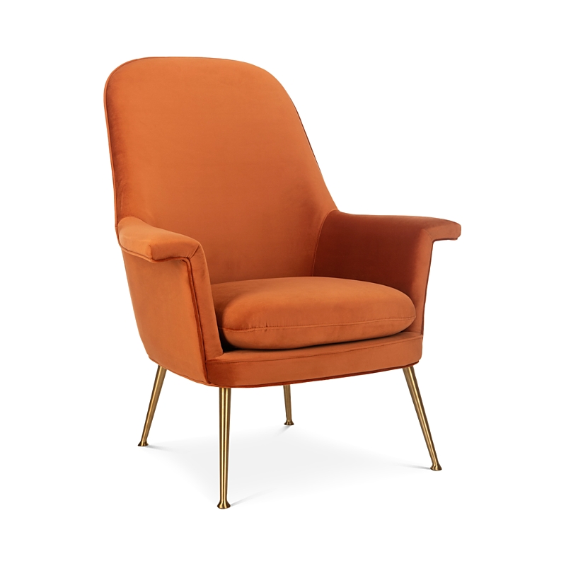 Safavieh Aimee Velvet Arm Chair In Sienna