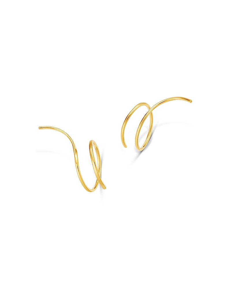 Moon & Meadow Wire Climber Earrings in 14K Yellow Gold - Exclusive