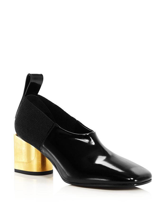 Proenza Schouler Women's Square-toe Block-heel Pumps In Black