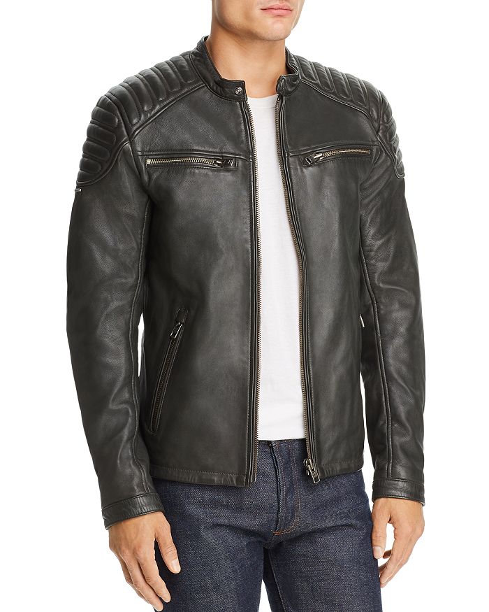 Superdry Leather Moto Jacket | Bloomingdale's