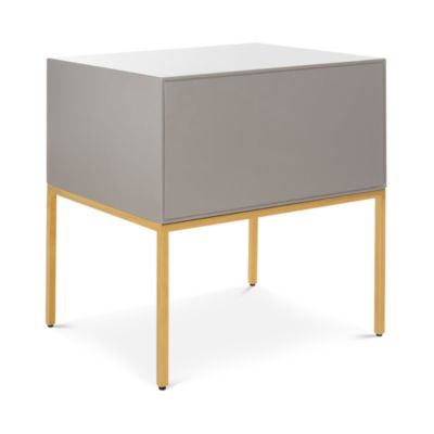 Sanford Walnut 2-Drawer Side Table