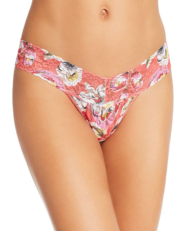 HANKY PANKY Low-Rise Printed Lace Thong,8G1582