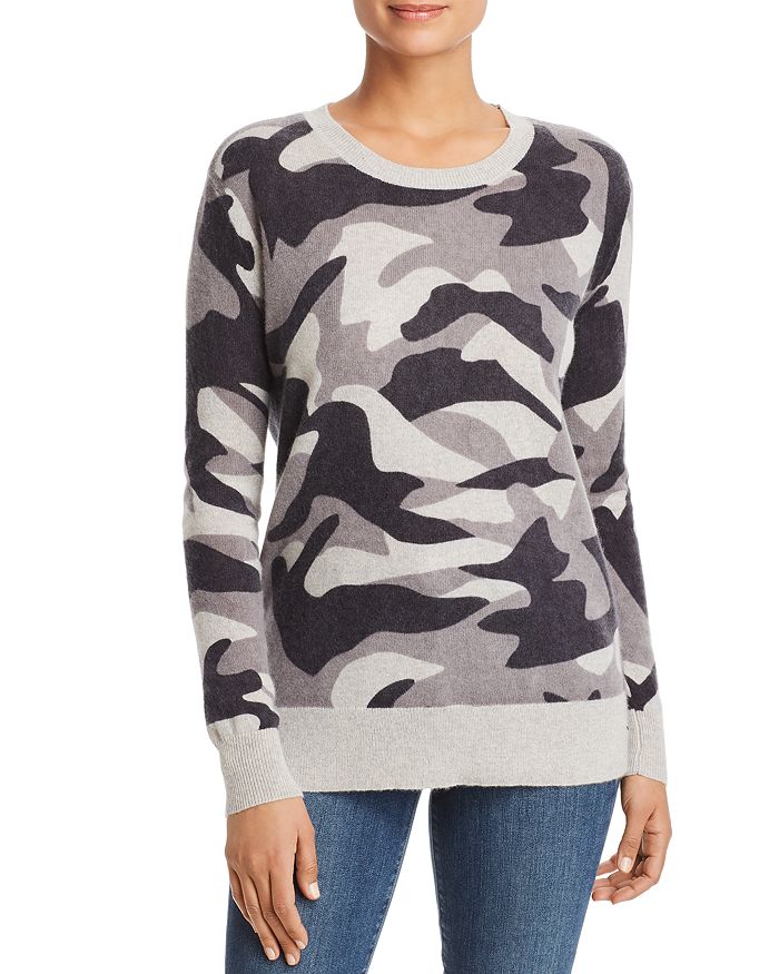 C by bloomingdale's camo cashmere sweater top