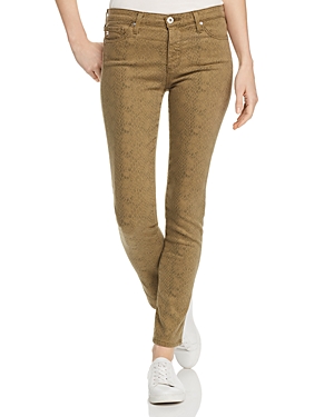 Ag Prima Mid-rise Ankle Skinny Jeans In Silk Python In Silk Python Olivewood
