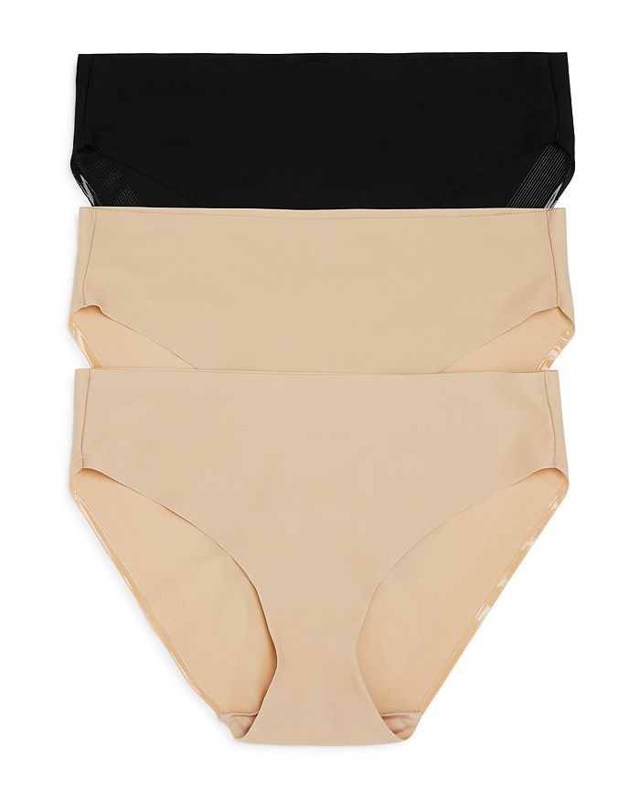 Shop Tc Fine Intimates Micro Hipsters, Set Of 3 In Nude/black