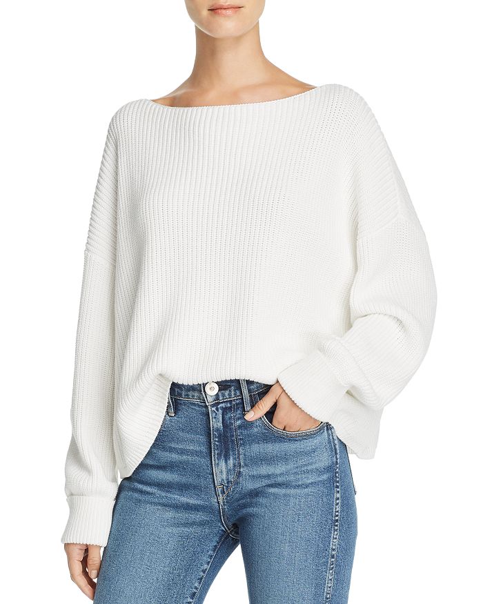 French Connection Millie Mozart Knits Cotton Boat Neck Sweater