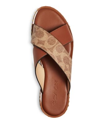 COACH Women's Hailey Crisscross Slide Sandals Bloomingdale's
