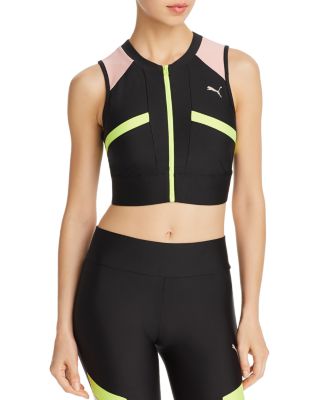 puma chase ls cropped top