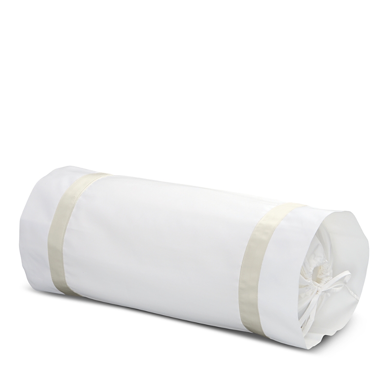Matouk Lowell Neck Roll Pillow Cover In Ivory