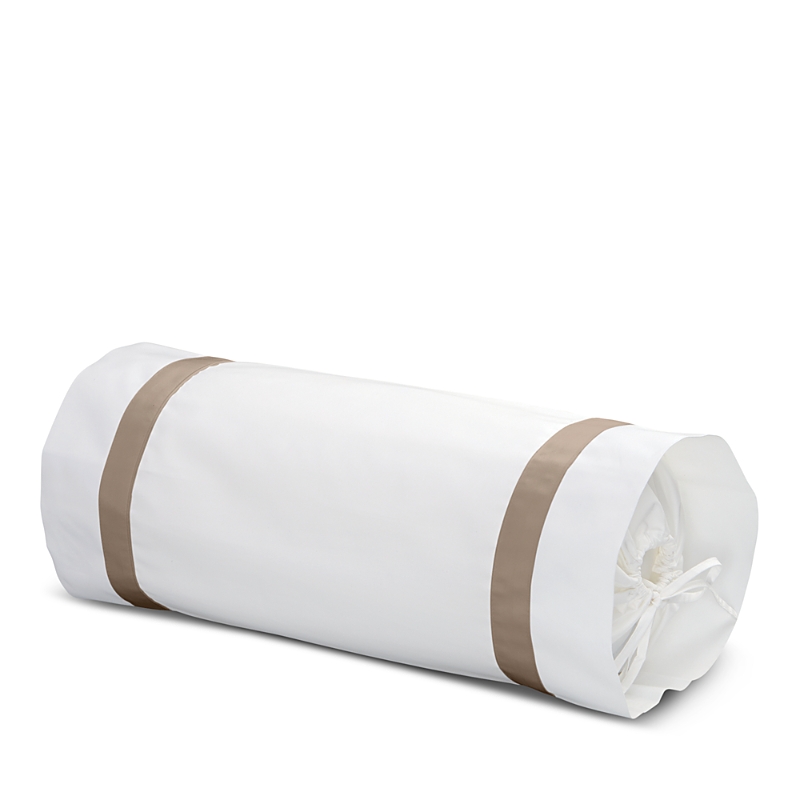 Matouk Lowell Neck Roll Pillow Cover In Khaki