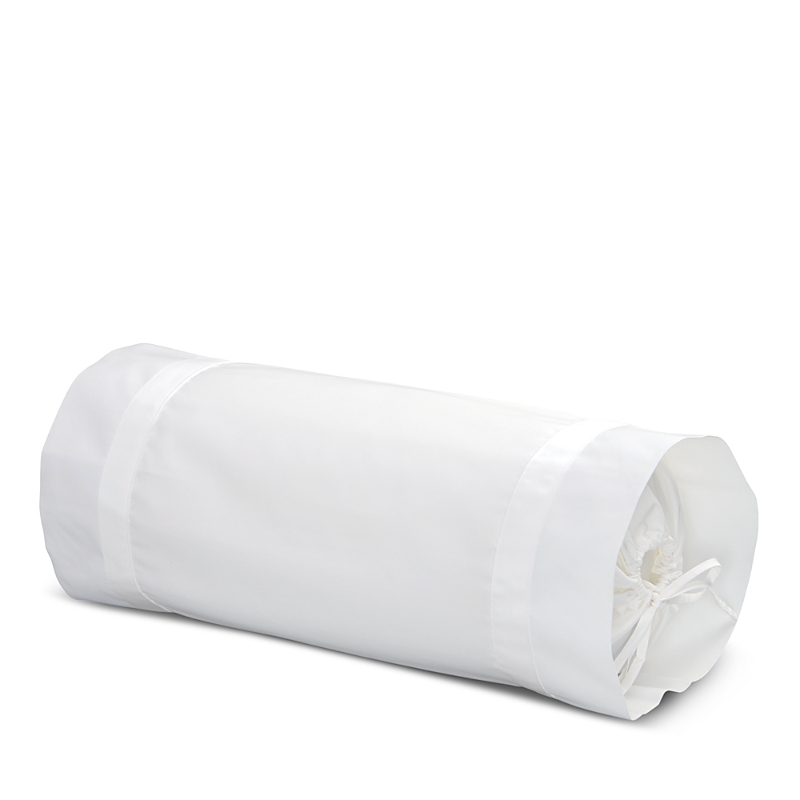 Matouk Lowell Neck Roll Pillow Cover In White