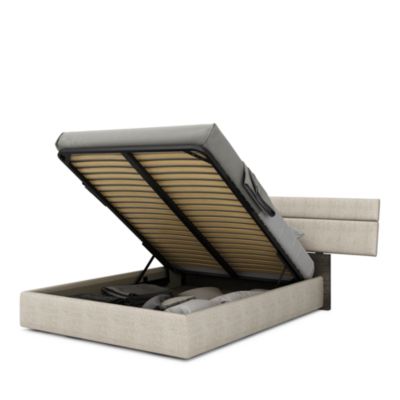 Plank Upholstered High Height Platform King Bed