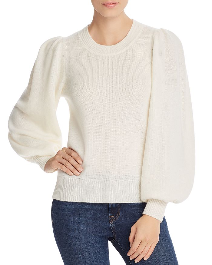 AQUA Puff-Sleeve Cashmere Sweater - 100% Exclusive | Bloomingdale\'s