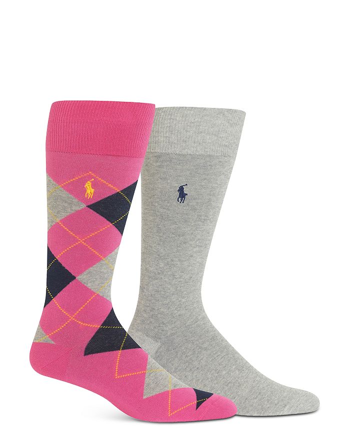 Polo Ralph Lauren Dress Socks - Pack Of 2 In Flamingo