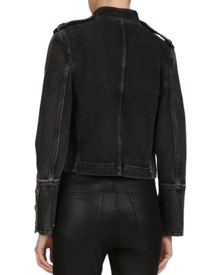 The Kooples Military-Inspired Denim Jacket | Bloomingdale's