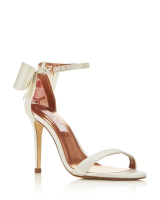 ted baker white bow sandals