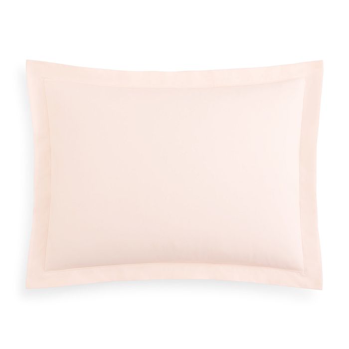 Matouk Luca Satin Stitch Boudoir Sham In Blush