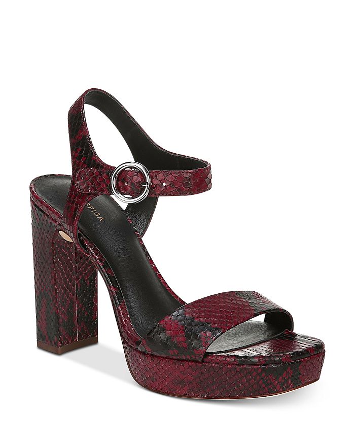 Via Spiga Women's Savile Platform Sandals - 100% Exclusive In Merlot Snake Embossed