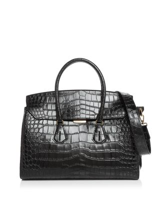 croc embossed tote