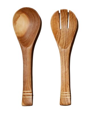 TO THE MARKET - Hand-Carved Olive Serving Set