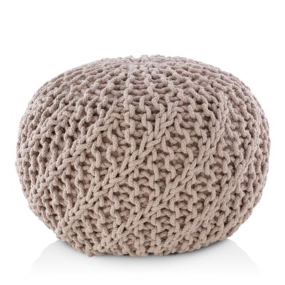 Surya Malmo Pouf In Cream