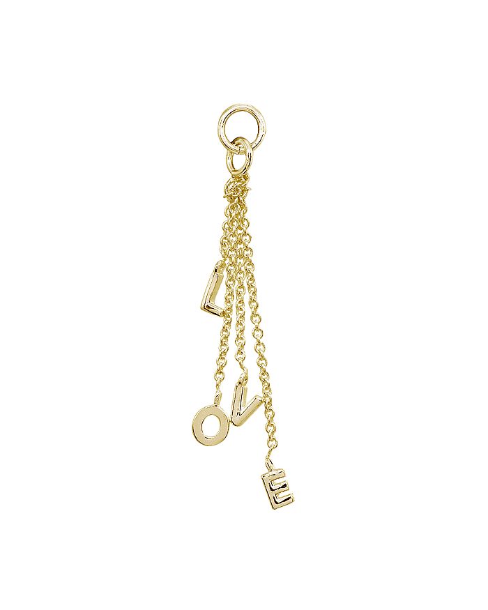 Aqua Love Drop Charm In 18k Gold-plated Sterling Silver Or Sterling Silver - 100% Exclusive In Love/gold