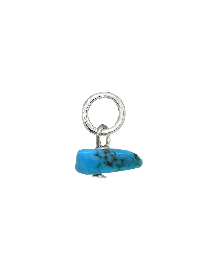 Aqua Stone Chip Charm In Sterling Silver Or 18k Gold-plated Sterling Silver - 100% Exclusive In Turquoise/silver