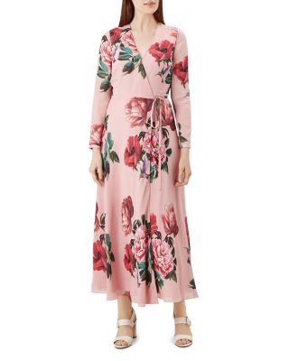 hobbs pink floral dress