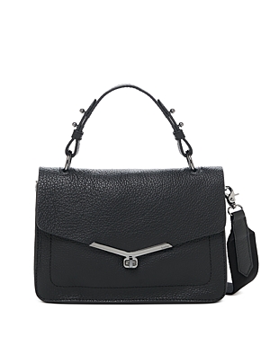 Botkier Valentina Leather Satchel In Black/silver