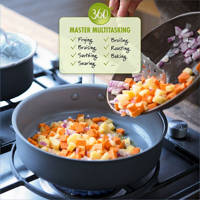 Greenpan Chatham 11 Ceramic Nonstick Everyday Pan In Grey